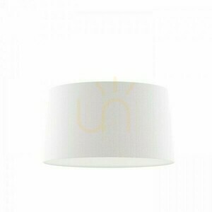 Schirm, Lampenschirm Aspro 55/30 Polycotton Weiß/Weiß Pvc Max. 23 W small 0