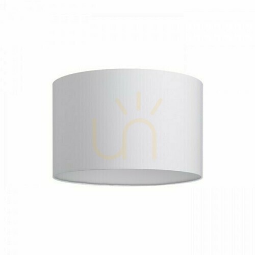 Prüfen Schirm, Lampenschirm Ron 40/25 Polycotton Weiß/Weiß Pvc Max. 23 W