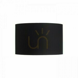 Schirm, Lampenschirm Ron 40/25 Polycotton Schwarz/Kupferfolie Max. 23 W small 1