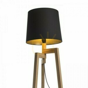Schirm, Lampenschirm Conny 35/30 Boden Polycotton Schwarz/Goldfolie Max. 23 W small 1