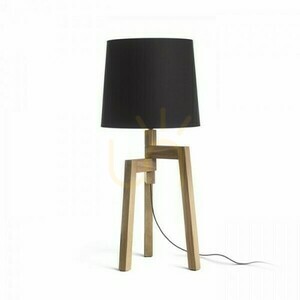 Schirm, Lampenschirm Conny 35/30 Boden Polycotton Schwarz/Goldfolie Max. 23 W small 2