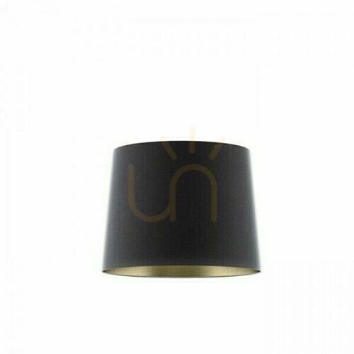 Prüfen Schirm, Lampenschirm Aspro 40/30 Polycotton Schwarz/Gold Foil Max. 23 W