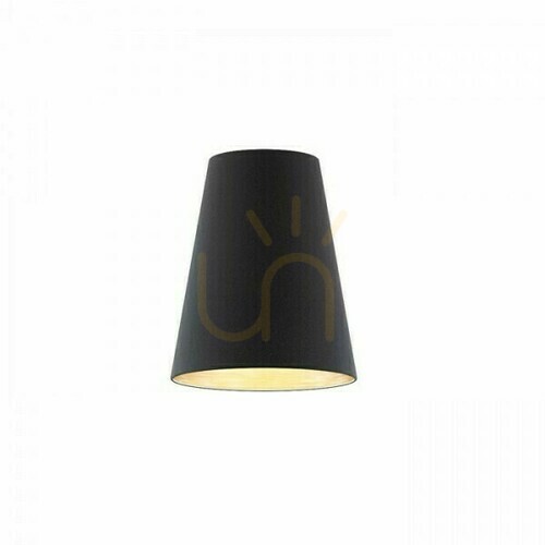 Prüfen Lampenschirm, Conny 25/30 Tisch Polycotton Schwarz/Kupferfolie Max. 23 W