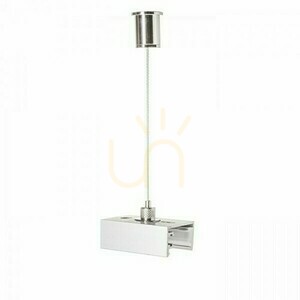 Eutrac Lichtschienenadapter für 3-Phasen-Silbergrauschiene. small 1