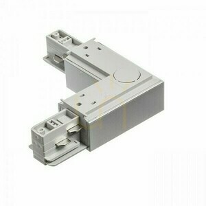 Rendl EUTRAC R11328 L-Verbinder für 3-Phasen-Stromschiene, Innenpolung, mit Einspeisung, 16 A, silbergrau small 1