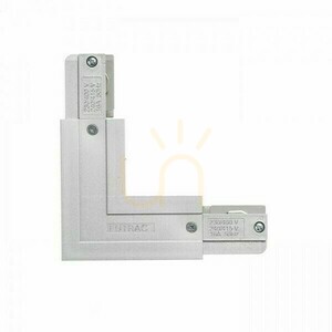 Rendl EUTRAC R11328 L-Verbinder für 3-Phasen-Stromschiene, Innenpolung, mit Einspeisung, 16 A, silbergrau small 2