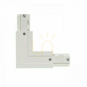Rendl EUTRAC R11326 L-Verbinder für 3-Phasen-Stromschiene, Innenpolung, mit Einspeisung, 16 A, weiß small 1