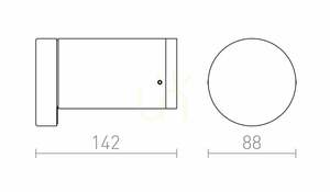 Rendl SONET R11170 Außenwandleuchte anthrazit, LED 7 W, 3000 K, IP54 small 8
