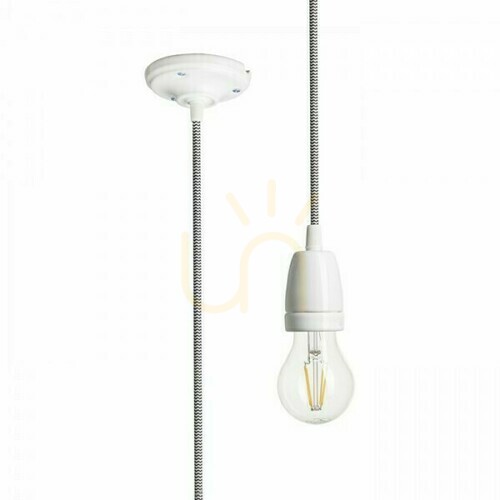 Prüfen Lampenschirm, Lampenschirm Fabio Hängeset Schwarz/Weiß Porzellan 230 V E27 42 W.