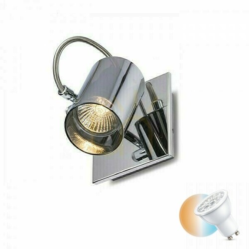 Prüfen Bugsy I Wandanbauleuchte Chrom Glas 230 V Gu10 50 Watt.