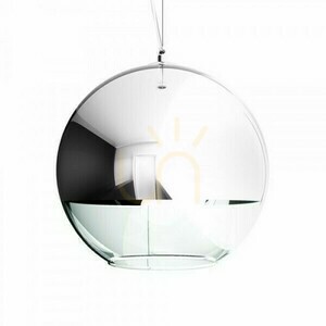Beau Monde 35 Pendelleuchte Verchromtes Glas/Transparentes Glas 230 V E27 25 W. small 1