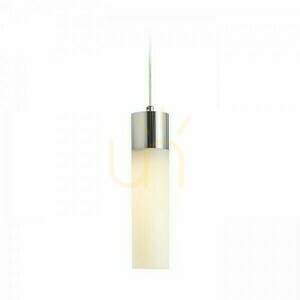 Acht Opalglas/Chrom-Pendelleuchte 230 V E27 28 W. small 4