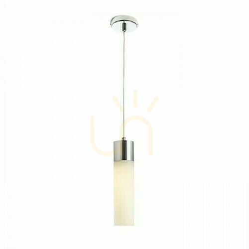 Prüfen Acht Opalglas/Chrom-Pendelleuchte 230 V E27 28 W.