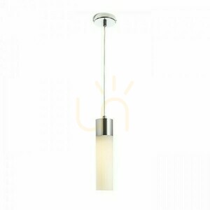 Acht Opalglas/Chrom-Pendelleuchte 230 V E27 28 W. small 0