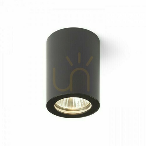 Prüfen Lola 88 Badezimmer-Deckenleuchte Schwarz 230 V Gu10 15 W Ip54