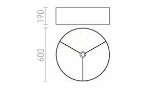 Textil-Lampenschirm RON 60/19 Ø 60 cm Monaco Petrol / Silber PVC, E27 max. 23 W small 1