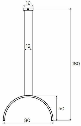 Prüfen Pendelleuchte Max Light Trio Arc P0520 Schwarzchrom LED 80 cm