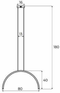 Pendelleuchte Max Light Trio Arc P0520 Schwarzchrom LED 80 cm small 1