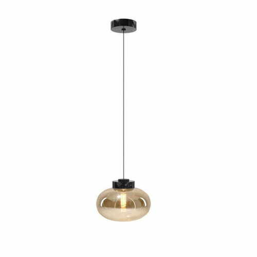 Prüfen Pendelleuchte Max Light Moonstone P0516 Bernsteinglas schwarzer Marmor 45 cm