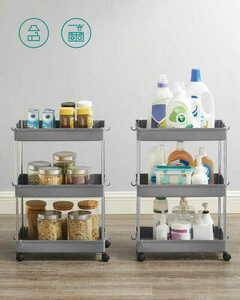 Schrank auf Rädern 3 Fachböden grau - KSC009G01 small 7