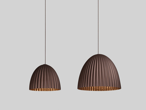 PLISSART L Pendelleuchte - braun/kupfer small 3