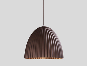 Pendelleuchte PLISSART M plissierter Schirm 50 cm braun mit Kupferinnenseite 1xE27 max 60W CUSTOMFORM small 0