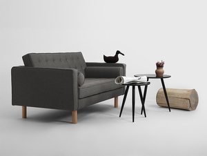 TOPIC WOOD 2-Personen-Sofa. - Stahl(et91), natur small 1