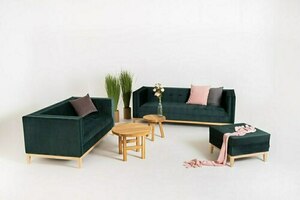 Sofa by-TOM 2 Personen. Vertrieb. - avocado(rv38), natürlich small 2