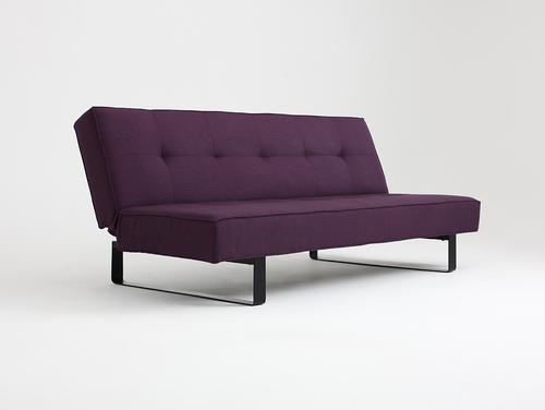 Prüfen SLEEK 2 Personen Sofa. Vertrieb. - Pflaume(1309), schwarz