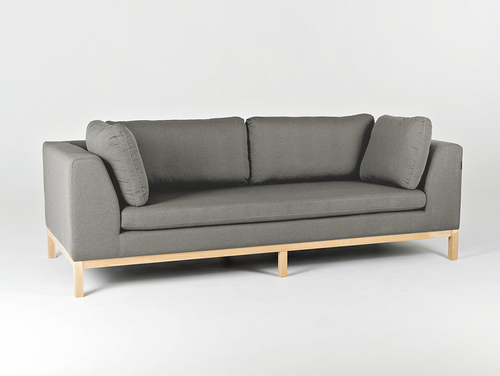Prüfen AMBIENT WOOD 3 Personen-Sofa. - Quarz(ml84), natürlich