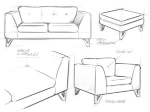 WILLY 3 Personen Sofa. - Aronia (rv81), Walnuss small 5