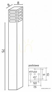 Wegeleuchte SU-MA RADO III 1 DG dunkelgrau 75 cm E27 IP54 small 3