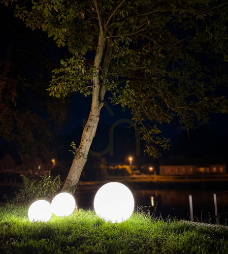 Prüfen Gartenkugel-Lampe Lunares Luna Ball 30 cm weiß LED E27 IP44 LB30B