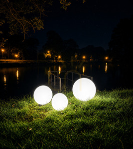 Gartenkugel-Leuchte Lunares LUNA BALL 40 cm Weiß glänzend LED E27 LB40B small 5