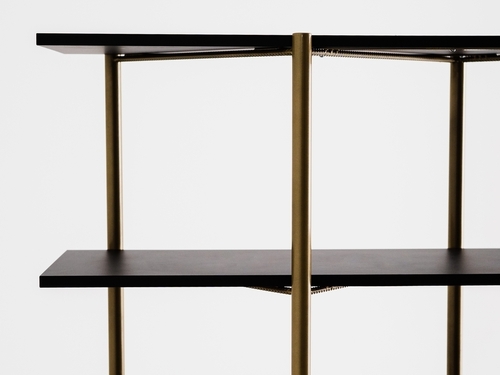 Prüfen CustomForm RAVE BASIC 110 Bücherregal – Schwarz (7919), Gold