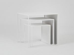 Couchtisch 2er-Set WALL TRIO METAL 35x45x55 - weiß 3 Couchtisch 2er-Set WALL TRIO METAL 35x45x55 - weiß small 3