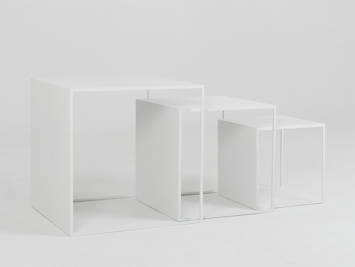 Prüfen Couchtisch 2er-Set WALL TRIO METAL 35x45x55 - weiß