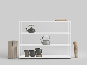 HYLLER METAL 150x110 Bücherregal - weiß small 1