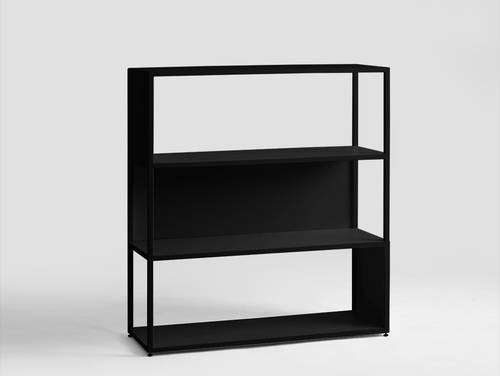 Prüfen HYLLER SIDE METAL Bücherregal 100x110 - schwarz