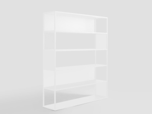 HYLLER SIDE METAL Bücherregal 150x180 - weiß small 0