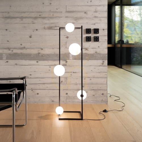Prüfen Stehlampe Ideallux Angolo PT5 Schwarz 5-flammig G9 118 cm 284309