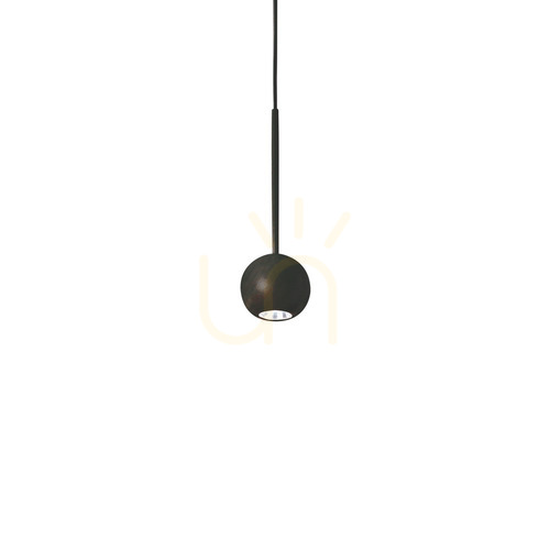 Prüfen Pendelleuchte Ideallux Archimede Sfera Nero schwarz LED 4W Ø9 cm 328355