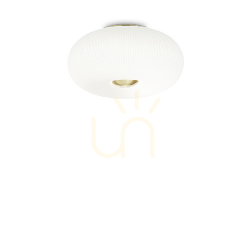 Prüfen Plafond Ideallux Arizona PL3 weiß Glas GX53 40 cm 214504