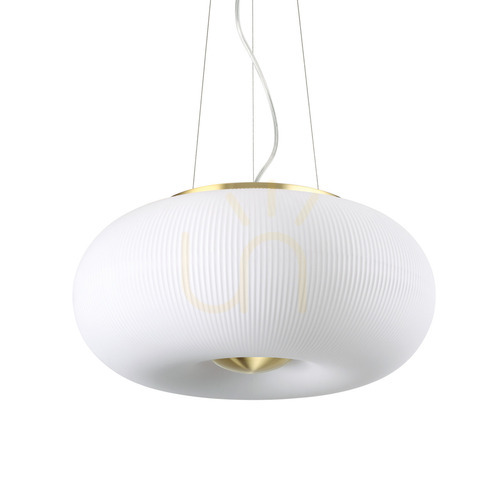 Prüfen Pendelleuchte Ideallux Arizona SP3 weiß Glas 40 cm 214474