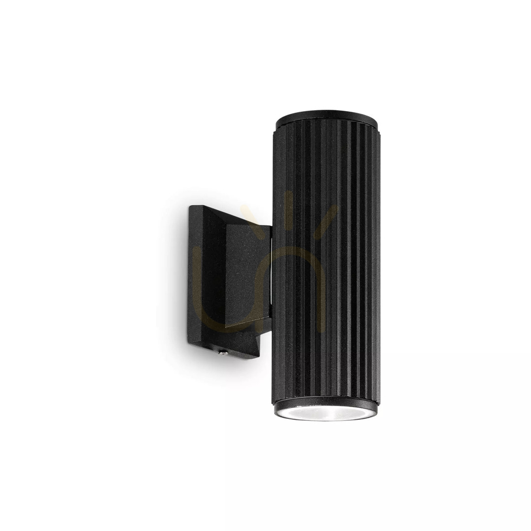 Aussicht Außenwandleuchte Ideallux BASE AP2 Nero schwarz GU10 2-flammig 129433 Außenwandleuchte Ideallux BASE AP2 Nero schwarz GU10 2-flammig 129433