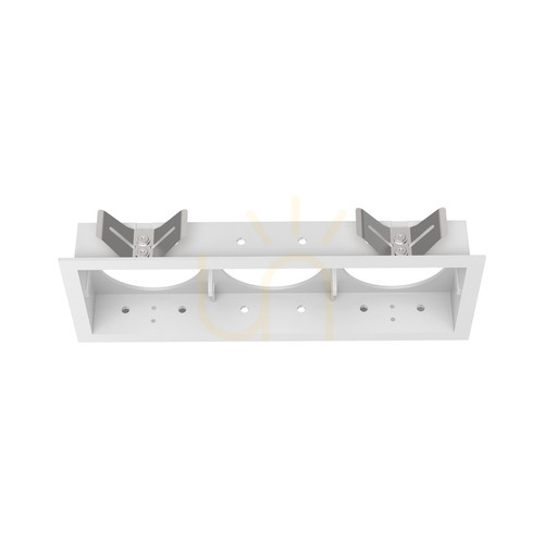 Prüfen Einbaurahmen Ideallux BENTO Frame Square Triple weiß Metall 287928