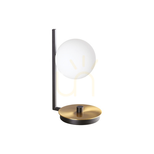 Prüfen Tischlampe Ideallux Birds TL1 Schwarz Metall Glas G9 273679