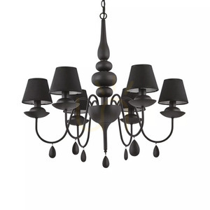 Pendelleuchte Ideallux Blanche SP6 Nero schwarz 6-flammig E14 111872 small 1