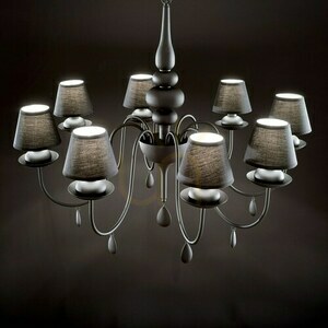 Pendelleuchte Ideallux Blanche SP8 Nero schwarz 8-flammig E14 111896 small 3
