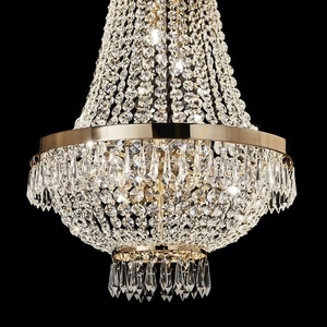 Pendelleuchte Ideallux Caesar SP6 Oro Gold Kristall Glas G9 6-flammig 114729 2 Pendelleuchte Ideallux Caesar SP6 Oro Gold Kristall Glas G9 6-flammig 114729 small 2